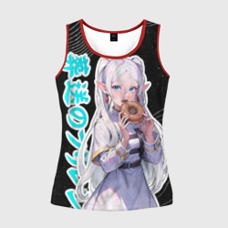 Женская майка 3D Фрирен кушает пончик