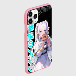 Чехол для iPhone 11 Pro Max матовый Фрирен кушает пончик - фото 2