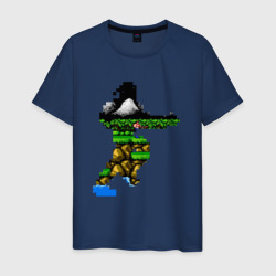 Мужская футболка хлопок Contra pixel nes game