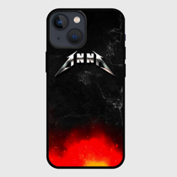 Чехол для iPhone 13 mini Анна в стиле Металлика - искры и огонь