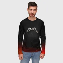 Мужской лонгслив 3D Алекс в стиле Металлика - фото 2