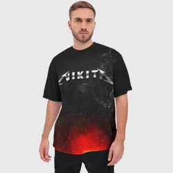 Мужская футболка oversize 3D Никита в стиле Металлика - огонь и искры  - фото 2