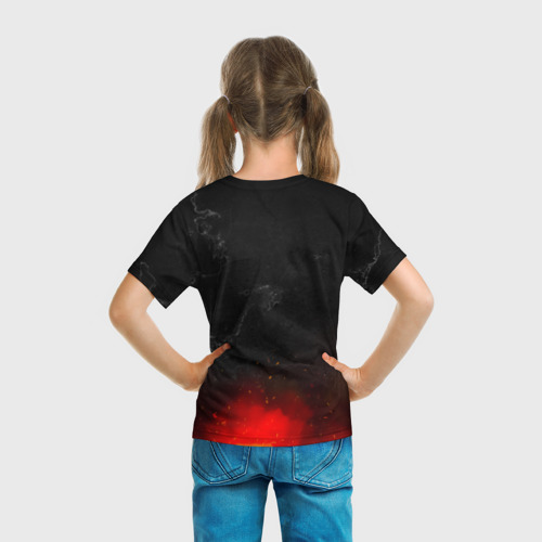 Детская футболка 3D Вадим в стиле Металлика - огонь и искры, цвет 3D печать - фото 6