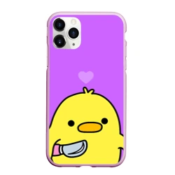 Чехол для iPhone 11 Pro Max матовый Опасный утенок