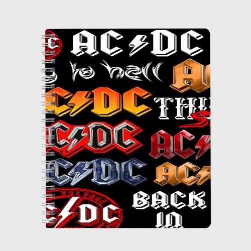 Тетрадь AC DC band rock steel