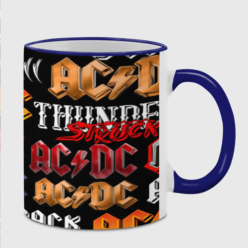 Кружка с полной запечаткой с принтом AC DC band rock steel, вид спереди #2
