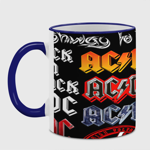 Кружка с полной запечаткой с принтом AC DC band rock steel, фото на моделе #1