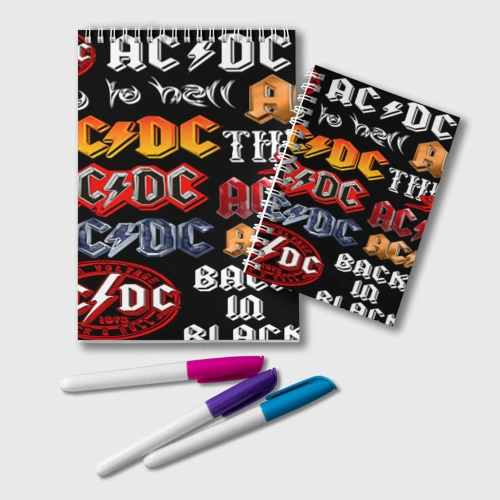 Блокнот AC DC band rock steel