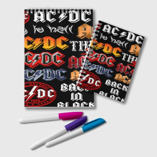 Блокнот AC DC band rock steel