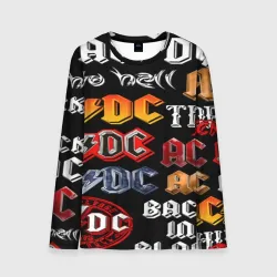 Мужской лонгслив 3D AC DC band rock steel