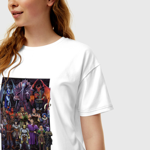 Женская футболка хлопок Oversize Персонажи - Baldurs Gate 3, цвет белый - фото 3
