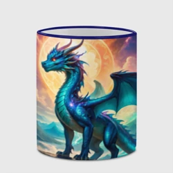 Кружка с полной запечаткой Величественный синий дракон - фото 2