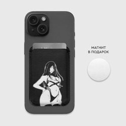 Картхолдер Magsafe магнитный Унохана на черном фоне - фото 2