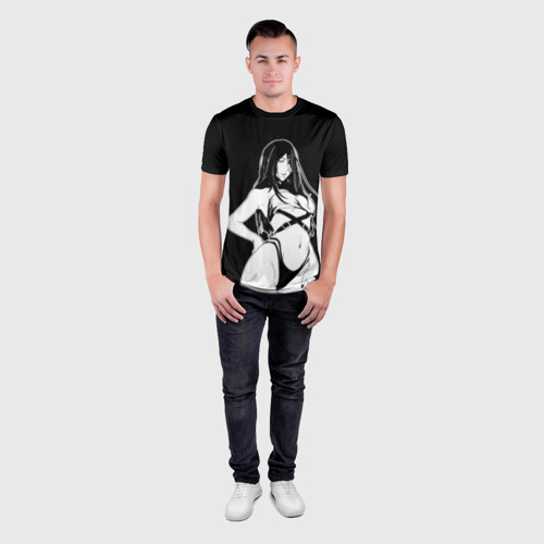 Мужская футболка 3D Slim Унохана на черном фоне, цвет 3D печать - фото 4