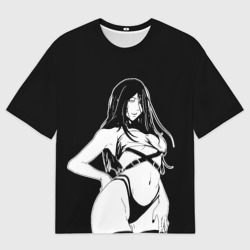 Мужская футболка oversize 3D Унохана на черном фоне