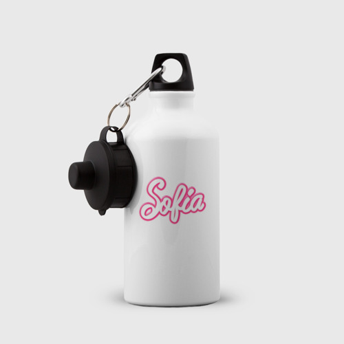 Бутылка спортивная София в стиле Барби - объемный шрифт - фото 3