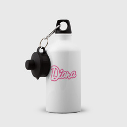 Бутылка спортивная Диана в стиле барби - объемный шрифт  - фото 2