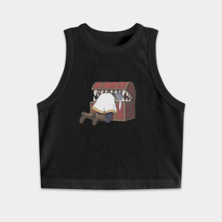 Женская укороченная майка-топ хлопок Фрирен застряла в сундуке мимике