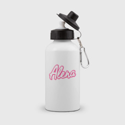 Бутылка спортивная Алена в стиле барби - объемный шрифт