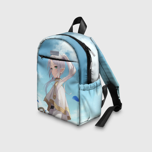 Детский рюкзак 3D с принтом Фрирен и небо - эльфийка, вид сбоку #3