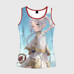 Женская майка 3D Фрирен и небо - эльфийка