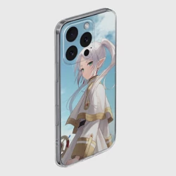 Чехол для iPhone 16 Pro Max силиконовый с защитой камеры Фрирен и небо - эльфийка - фото 2