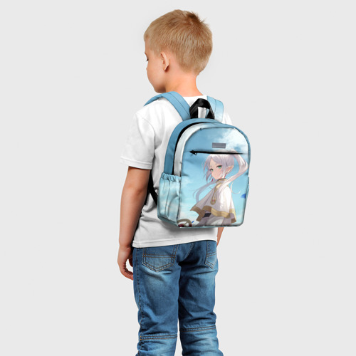Детский рюкзак 3D с принтом Фрирен и небо - эльфийка, фото на моделе #1