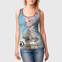 Женская майка 3D Фрирен и небо - эльфийка - фото 2