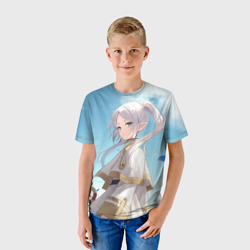Детская футболка 3D Фрирен и небо - эльфийка - фото 2