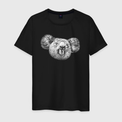 Голова полненькой коалы – Мужская футболка хлопок с принтом купить со скидкой в -20%