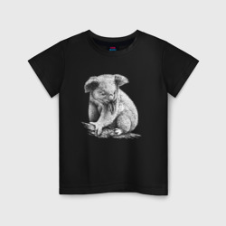 Детская футболка хлопок Белая коала