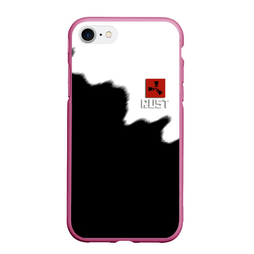 Чехол для iPhone 7/8 матовый с принтом RUST краски, вид спереди #2