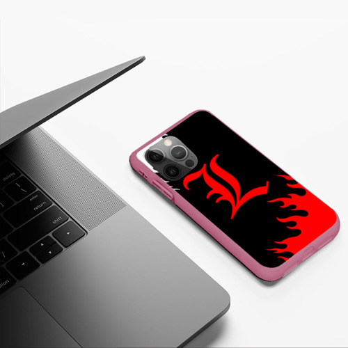 Чехол для iPhone 12 Pro с принтом Death note огонь аниме, фото #4
