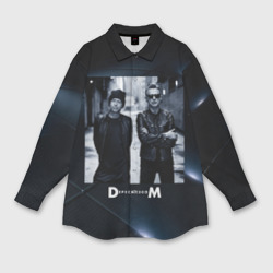 Женская рубашка oversize 3D Depeche Mode - Мартин и Дэйв