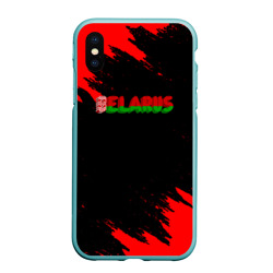 Чехол для iPhone XS Max матовый Belarus краски