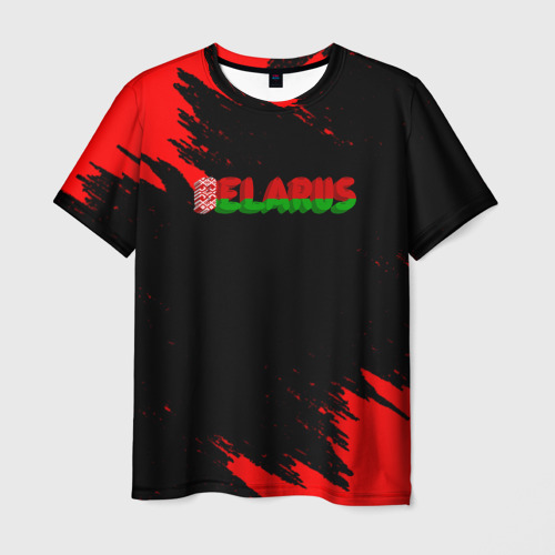 Мужская футболка 3D Belarus краски, цвет 3D печать