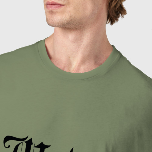 Мужская футболка хлопок с принтом Готический леттеринг мороз, фото #4