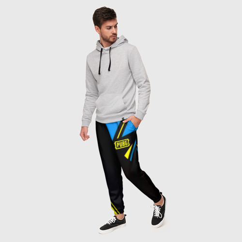 Мужские брюки 3D PUBG sport geometry, цвет 3D печать - фото 3