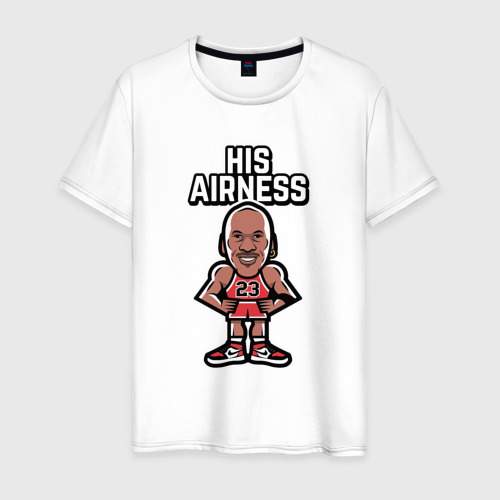 Мужская футболка из хлопка с принтом Airness Jordan, вид спереди №1