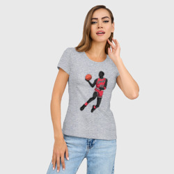Женская футболка хлопок Slim Retro Jordan - фото 2