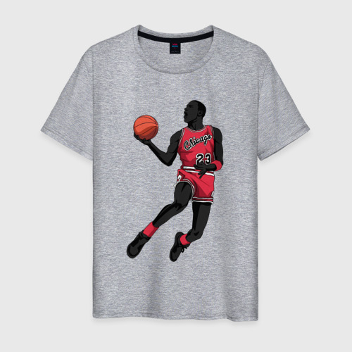 Мужская футболка хлопок Retro Jordan, цвет меланж