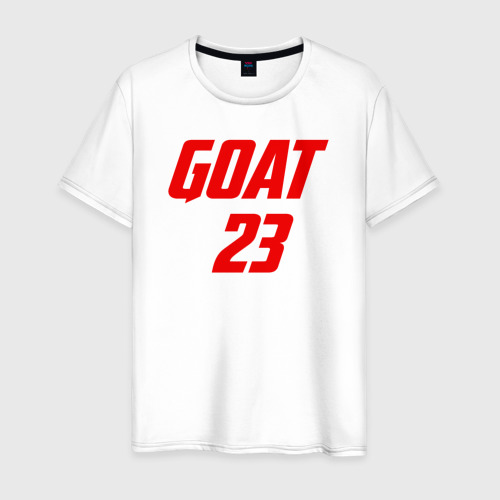 Мужская футболка из хлопка с принтом Goat 23, вид спереди №1