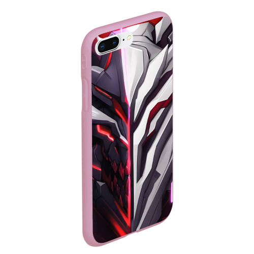 Чехол для iPhone 7Plus/8 Plus матовый с принтом Броня адская и райская красная, вид сбоку #3