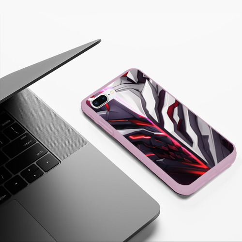 Чехол для iPhone 7Plus/8 Plus матовый с принтом Броня адская и райская красная, фото #5