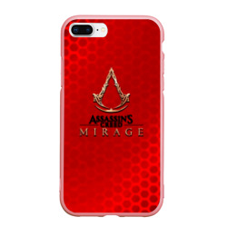 Чехол для iPhone 7Plus/8 Plus матовый Assassins Creed Mirage hexagon red