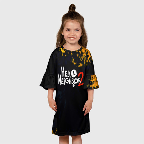 Детское платье 3D Hello Neighbor 2, цвет 3D печать - фото 4