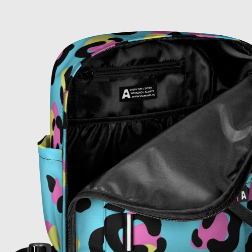 Женский рюкзак 3D с принтом Яркий леопардовый узор, фото #5
