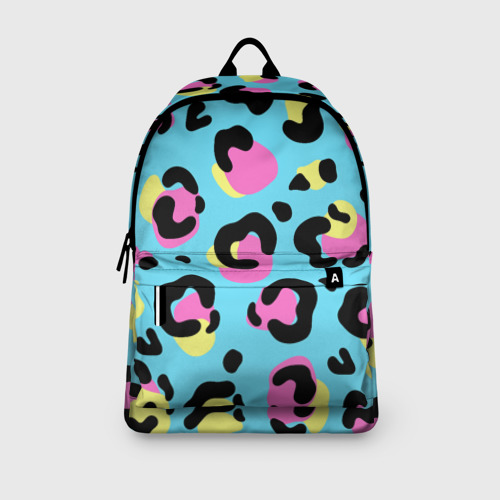 Рюкзак 3D с принтом Яркий леопардовый узор, вид сбоку #3