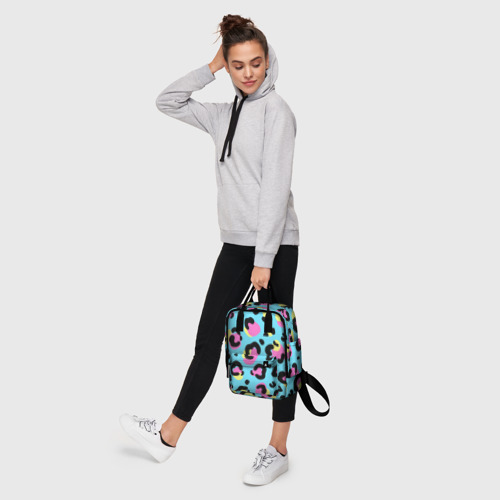Женский рюкзак 3D с принтом Яркий леопардовый узор, фото #4
