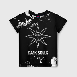 Детская футболка 3D Dark Souls glitch на темном фоне
